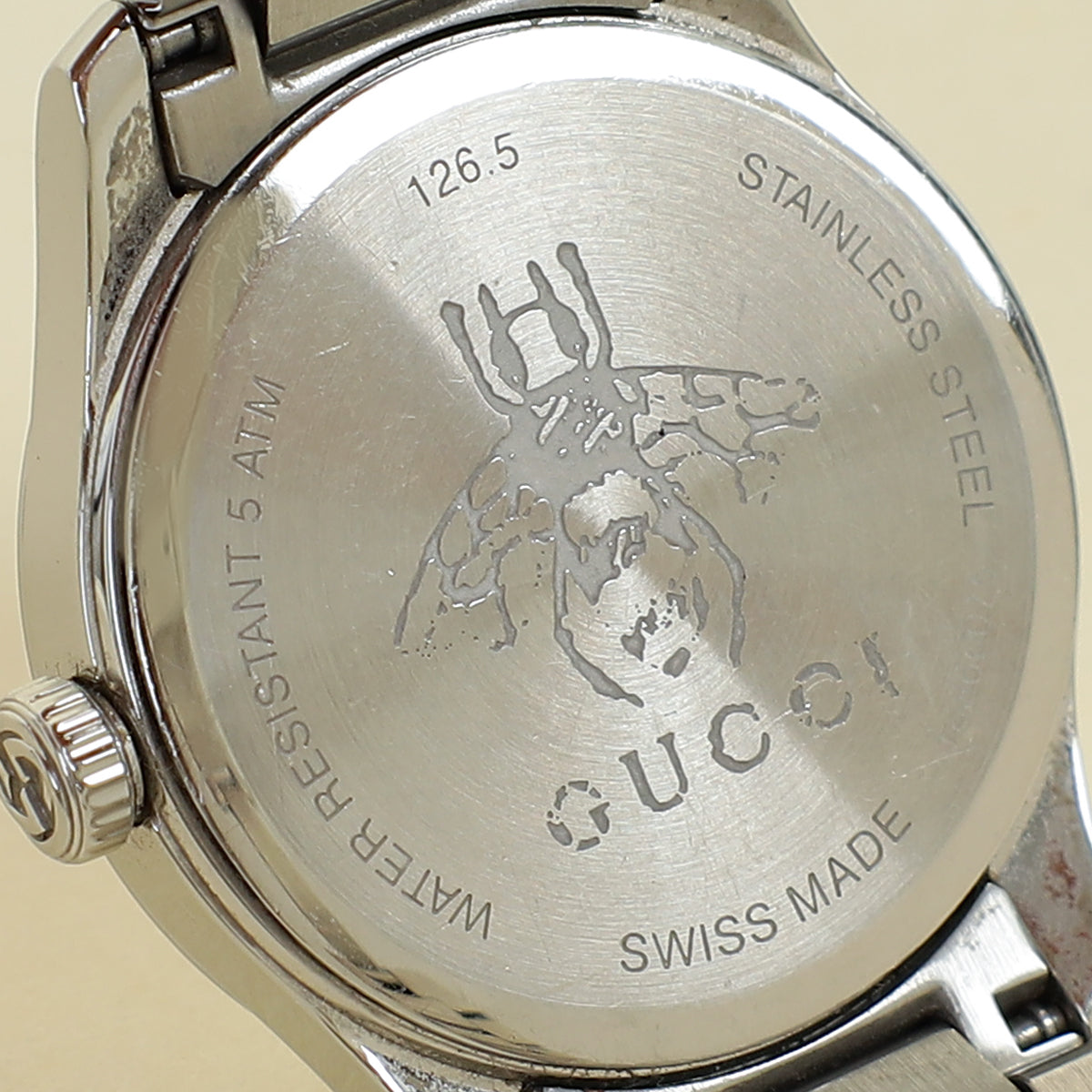 Gucci Stainless Steel G- Timeless 27 mm W/ Feline Head Motif Quartz Movement Watch