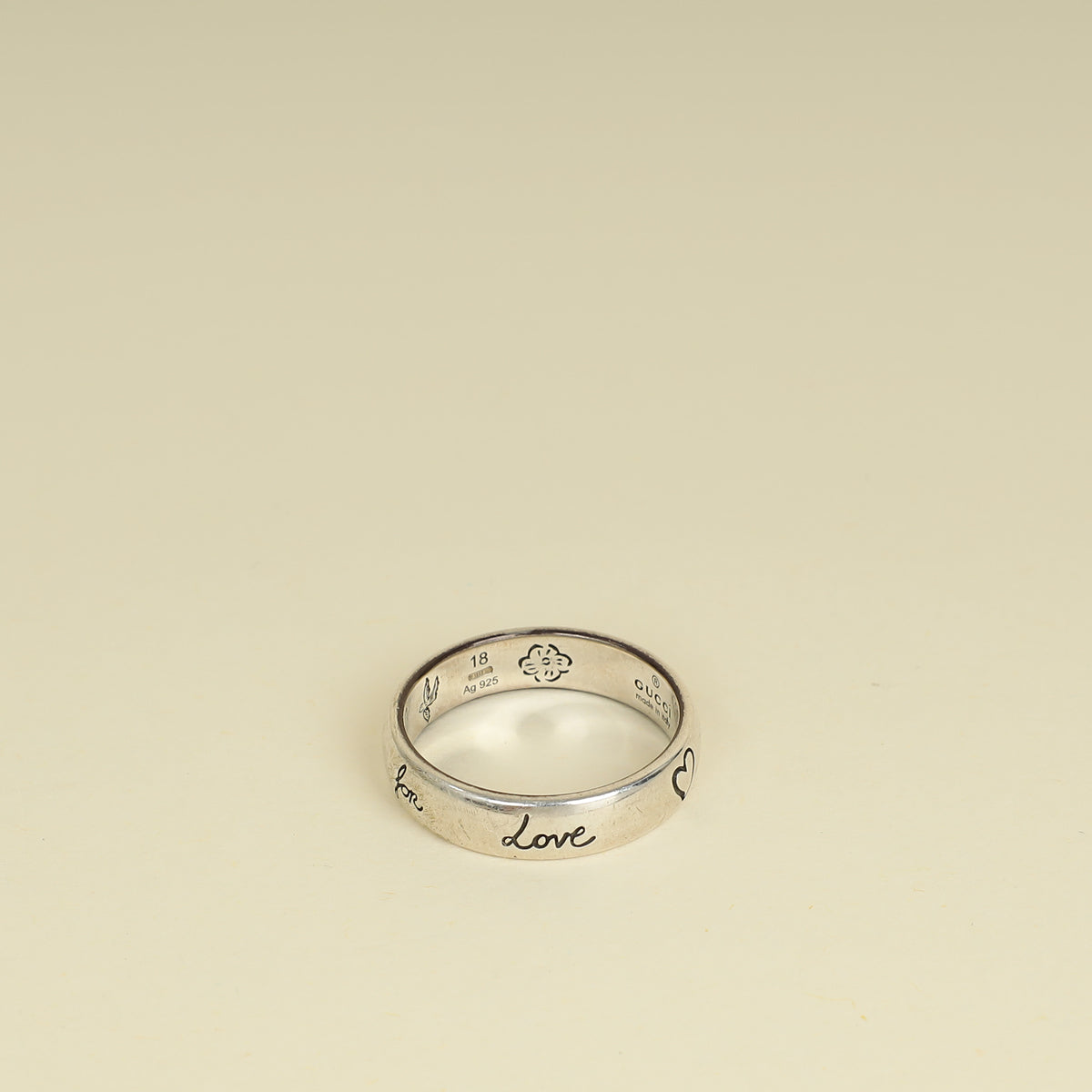 Gucci Silver Sterling Love Band 18