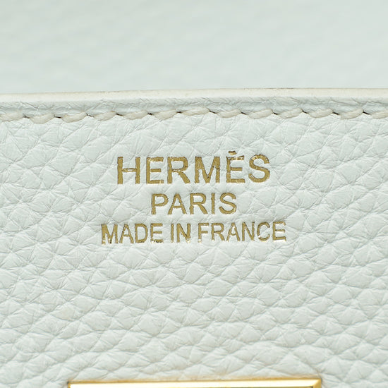 Hermes Blanc Retourne Birkin 35 Bag