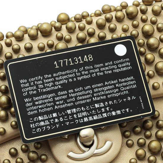Chanel Metallic Gold Paris-Dubai Pearly Flap Wallet on Chain – The