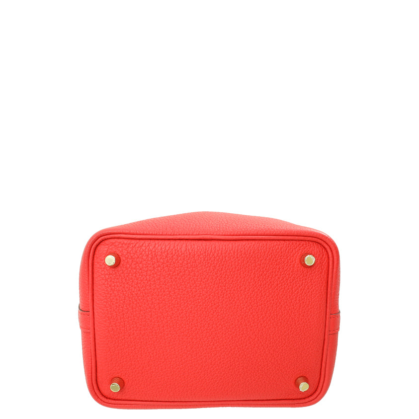 Hermes Rouge Tomate Picotin Lock 18 Bag