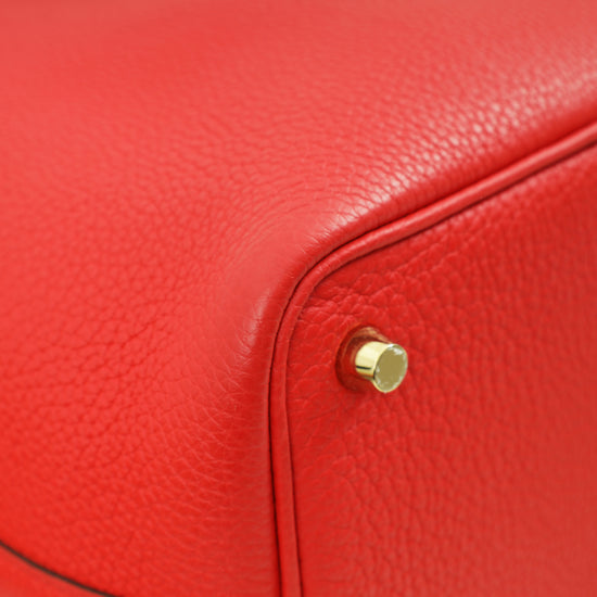 Hermes Rouge Tomate Picotin Lock 18 Bag