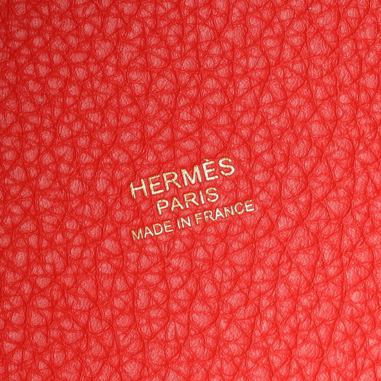 Hermes Rouge Tomate Picotin Lock 18 Bag