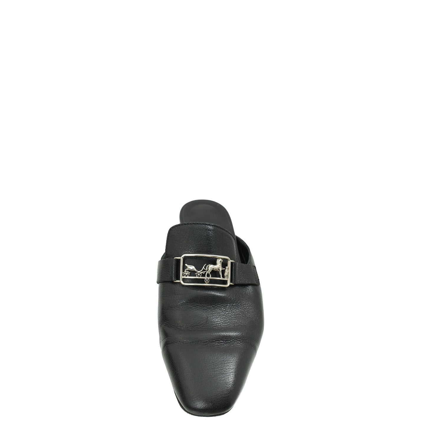 Hermes Noir Vincennes Mules 38-Hermes-THE CLOSET
