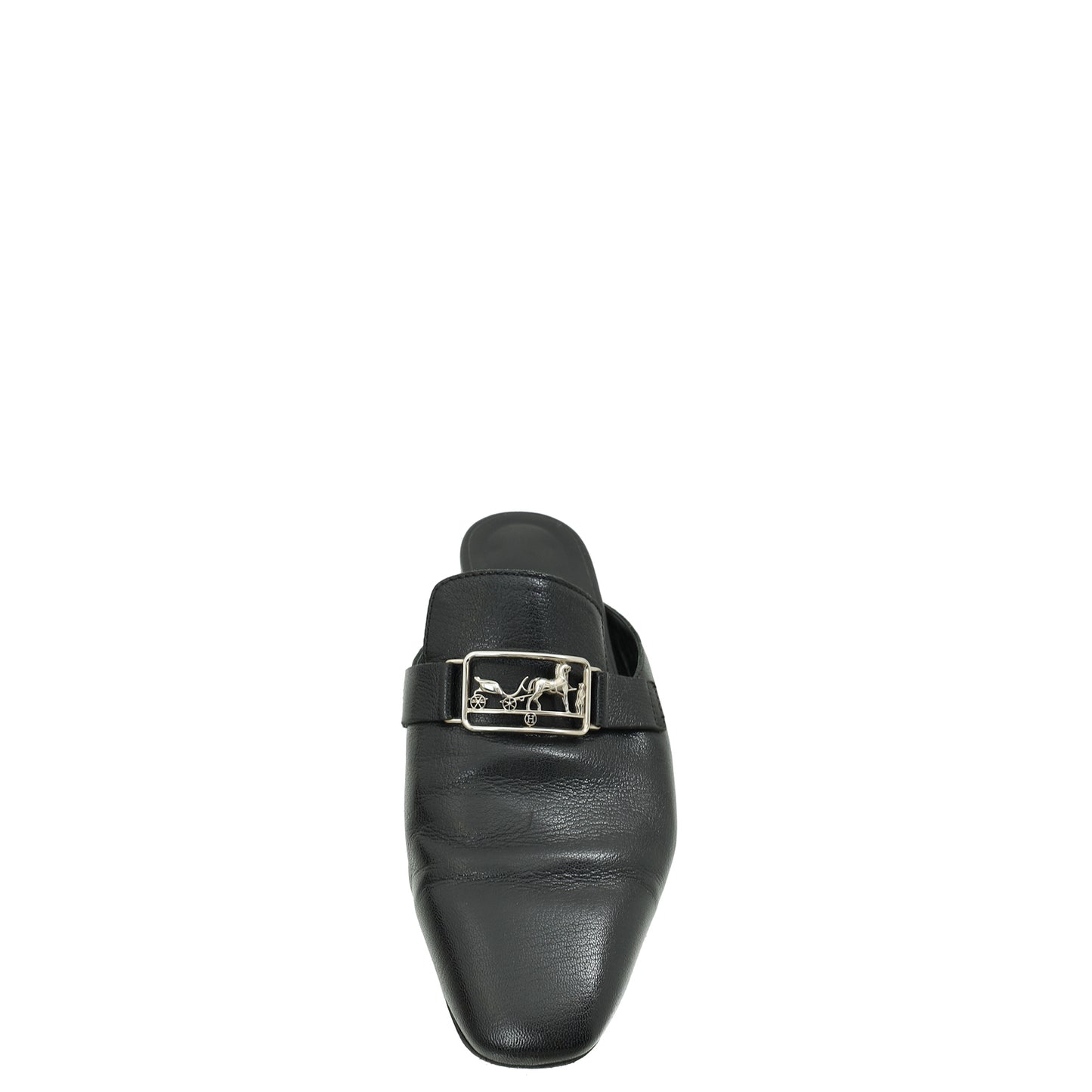 Hermes Noir Vincennes Mules 38