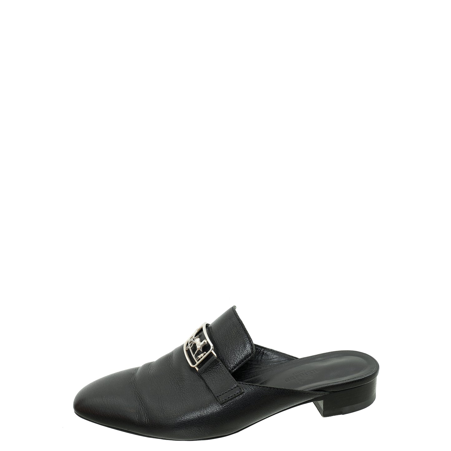 Hermes Noir Vincennes Mules 38