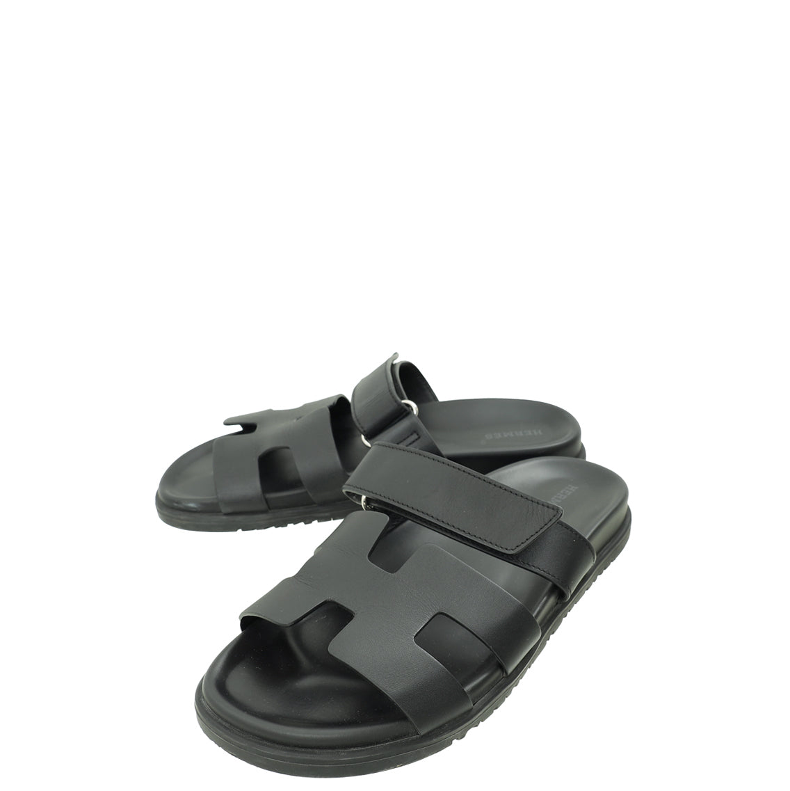 Hermes Noir Chypre Sandal 39