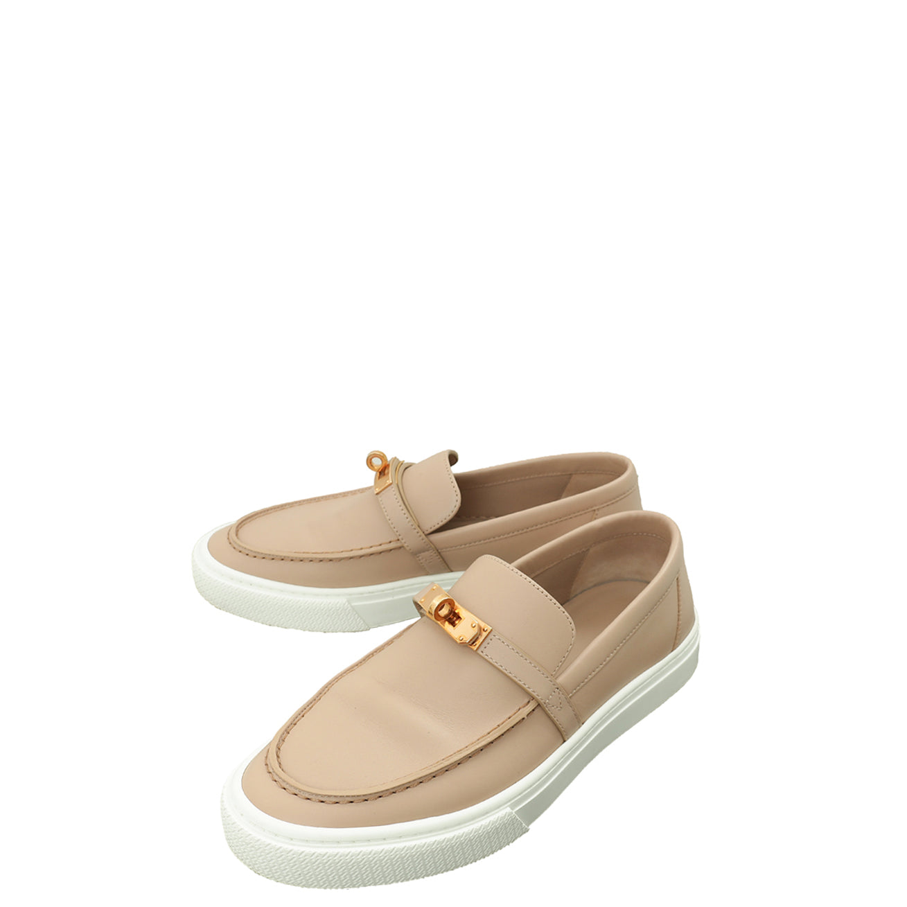 Hermes Beige Nude Game Slip-On Sneaker 39.5