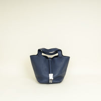 Hermes Navy Picotin Lock 22 Bag