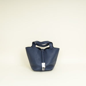 Hermes Navy Picotin Lock 22 Bag