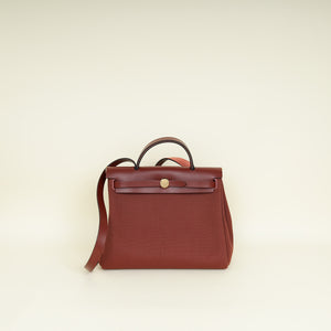 Hermes Rouge H Retourne Herbag Zip 31 PM Bag