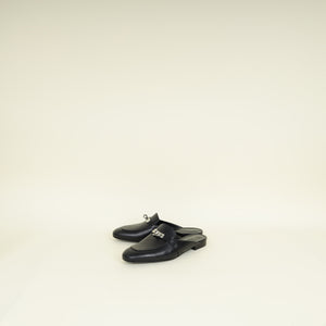 Hermes Noir OZ Mules 40