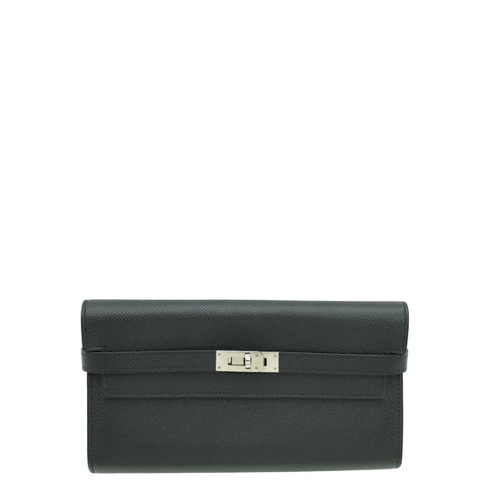 Hermes Noir Kelly Classic Wallet