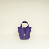 Hermes Purple Picotin Lock 18 Bag