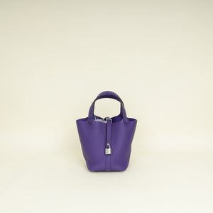 Hermes Purple Picotin Lock 18 Bag