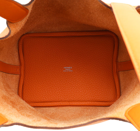 Hermes Orange Picotin Lock 18 Bag