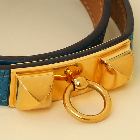 Hermes Turquoise Rivale Double Tour Bracelet-Hermes-THE CLOSET