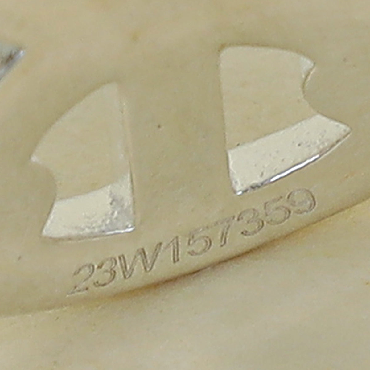 Hermes Silver Chaine D'ancre Enchainee Ring, Large Model 54