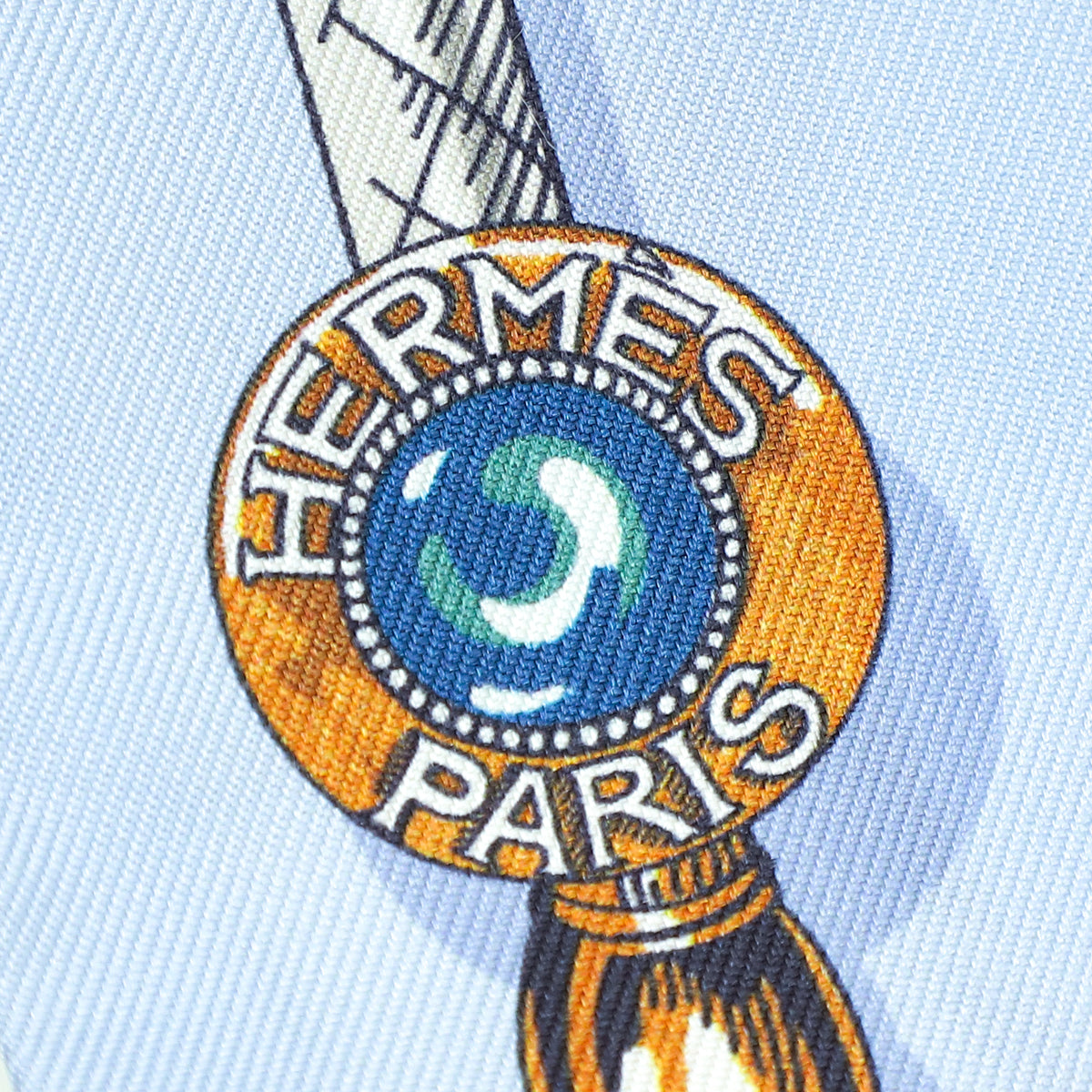 Hermes Tricolor Cavalcades Silk Twilly