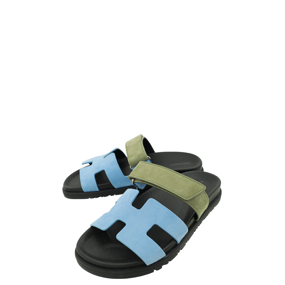 Hermes Bicolor Suede Goatskin Chypre Sandal 37-Hermes-THE CLOSET