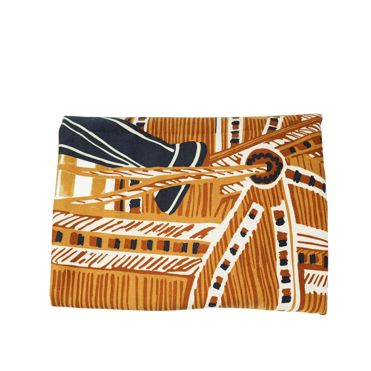 Hermes Beige Multicolor Virginie Jamin Selle Trophee Cashmere Blanket-Hermes-THE CLOSET