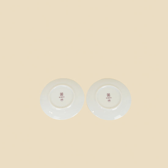 Hermes Rouge H Deco Bread And Butter Plate n 1 Set (2 PSC)-Hermes-THE CLOSET