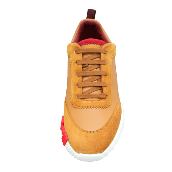 Hermes Naturel Bouncing Goatskin and Suede Sneaker 43