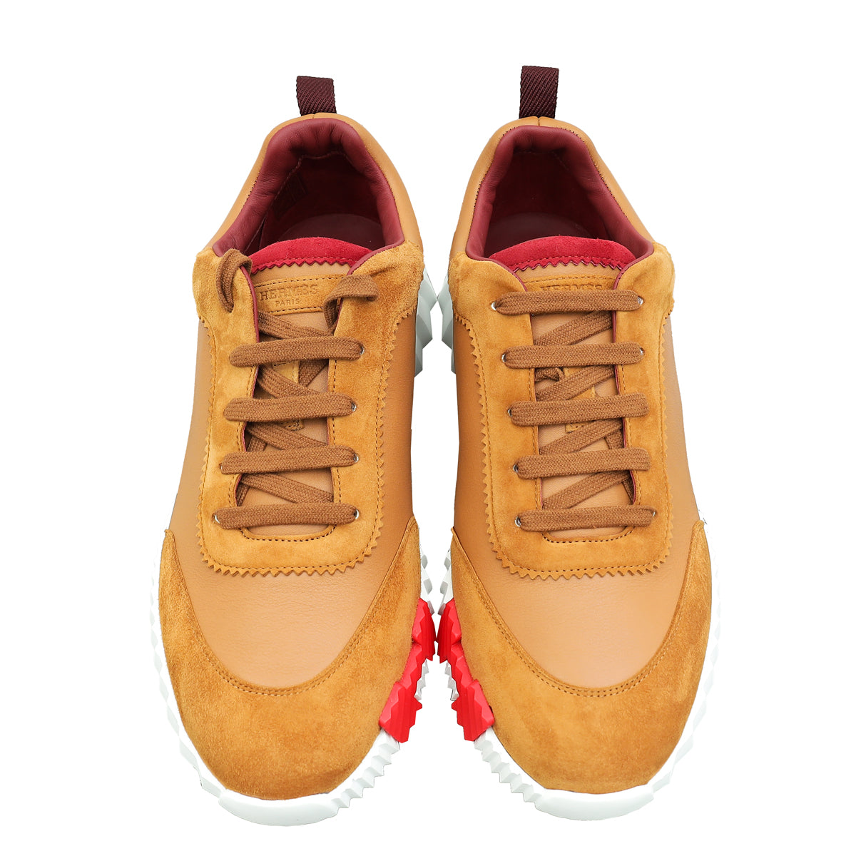 Hermes Naturel Bouncing Goatskin and Suede Sneaker 43