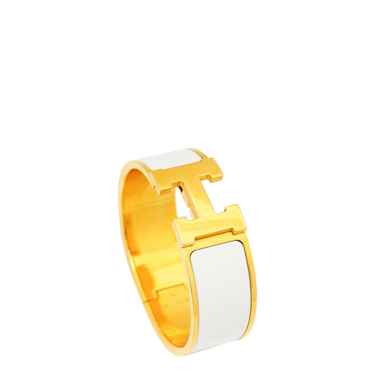 Hermes Blanc Clic Clac GM Bracelet-Hermes-THE CLOSET