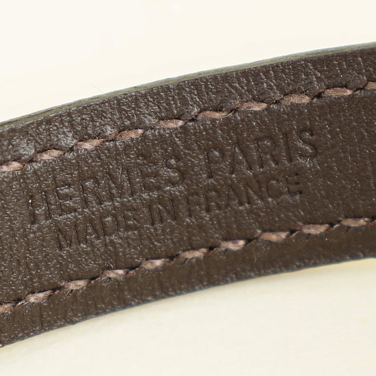 Hermes Chocolate Baby Pavane Double Tour Bracelet