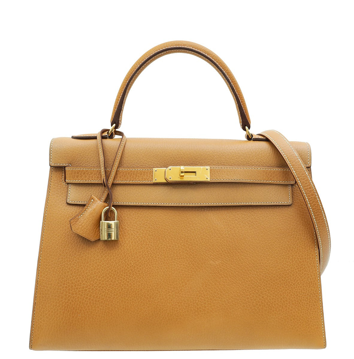 Hermes Naturelle Ardennes Vintage Sellier Kelly 32 Bag