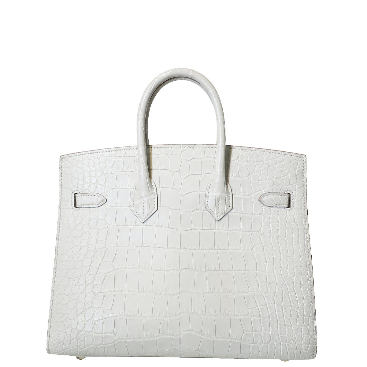 Hermes Beton Matte Alligator Mississippiensis Birkin 25 Sellier Bag-Hermes-THE CLOSET