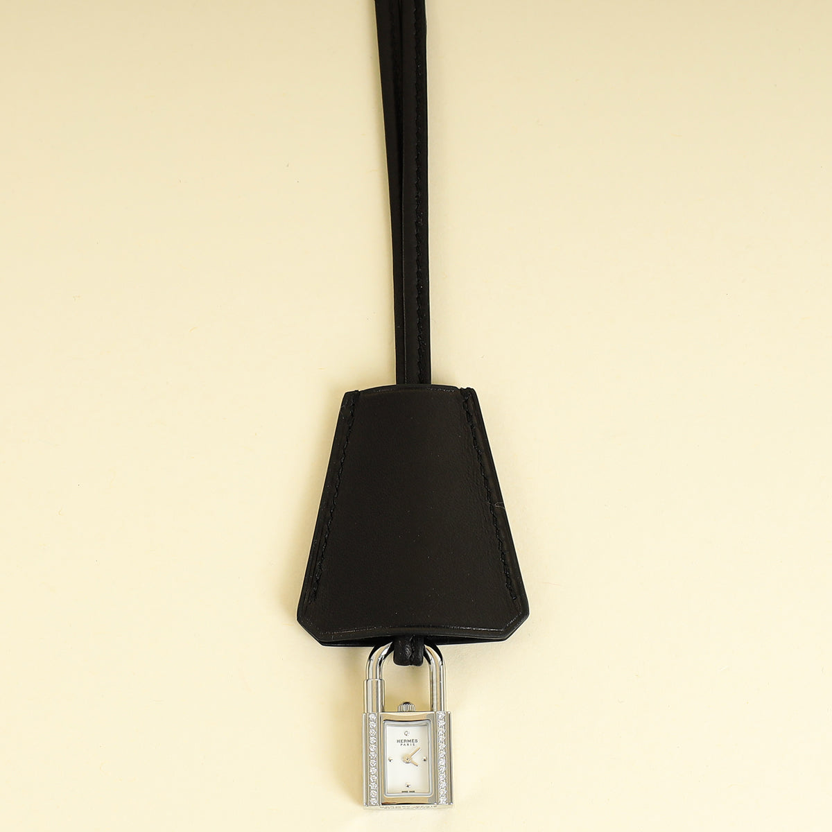 Hermes Stainless Steel Diamond Kelly Quartz 16mm Watch Mini Model