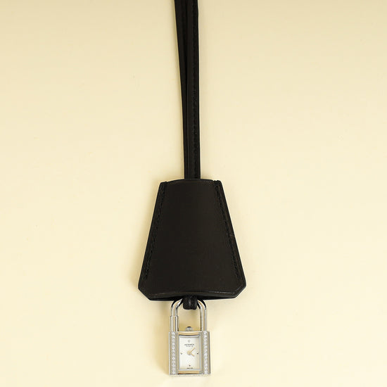 Hermes Stainless Steel Diamond Kelly Quartz 16mm Watch Mini Model