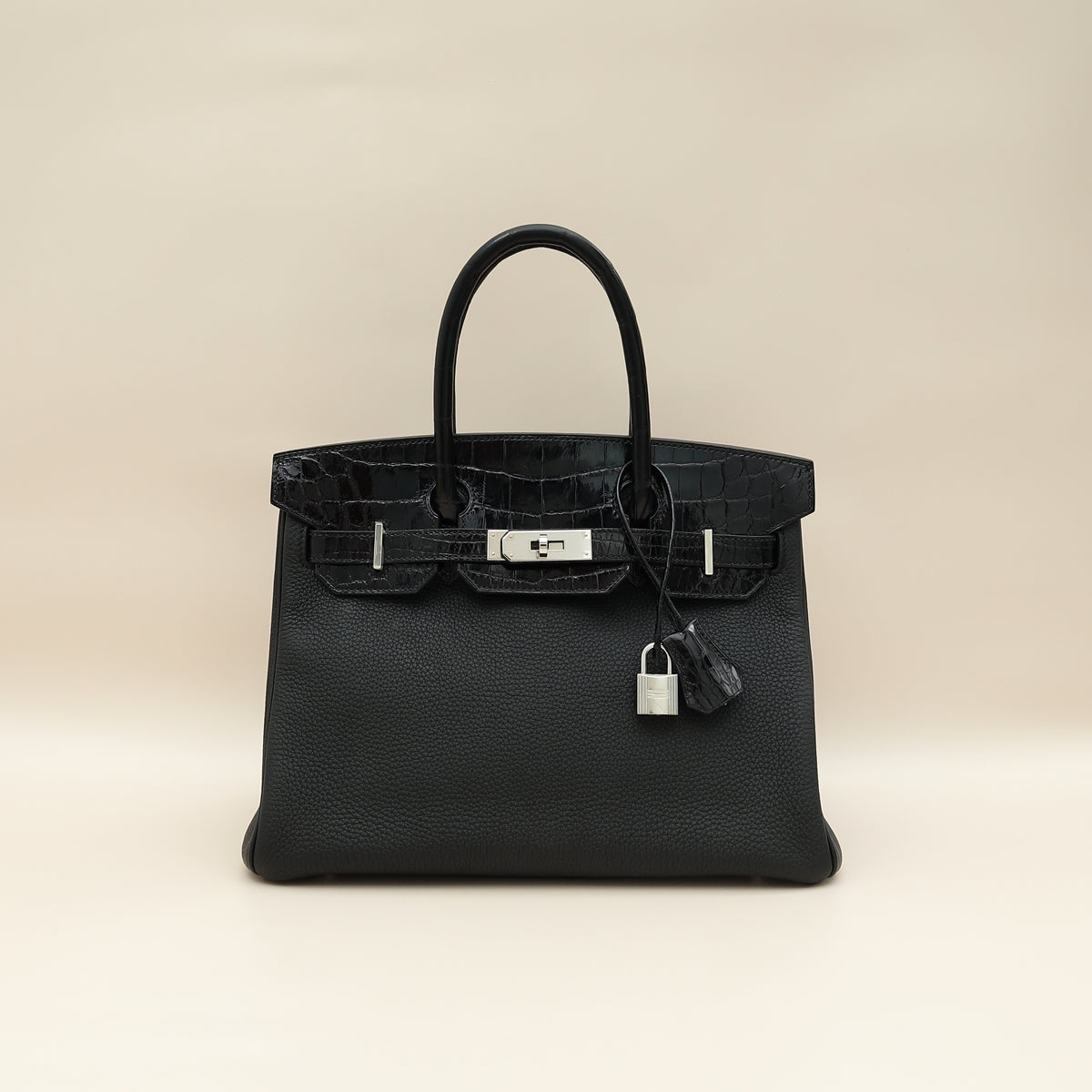 Hermes Noir Birkin Touch 30 Bag