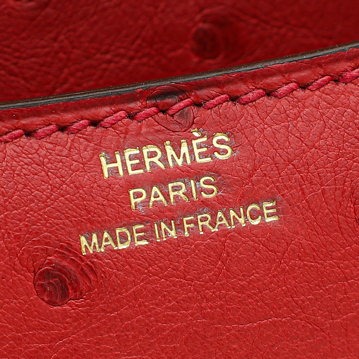 Hermes Rouge Vif Ostrich Constance 18 Bag-Hermes-THE CLOSET