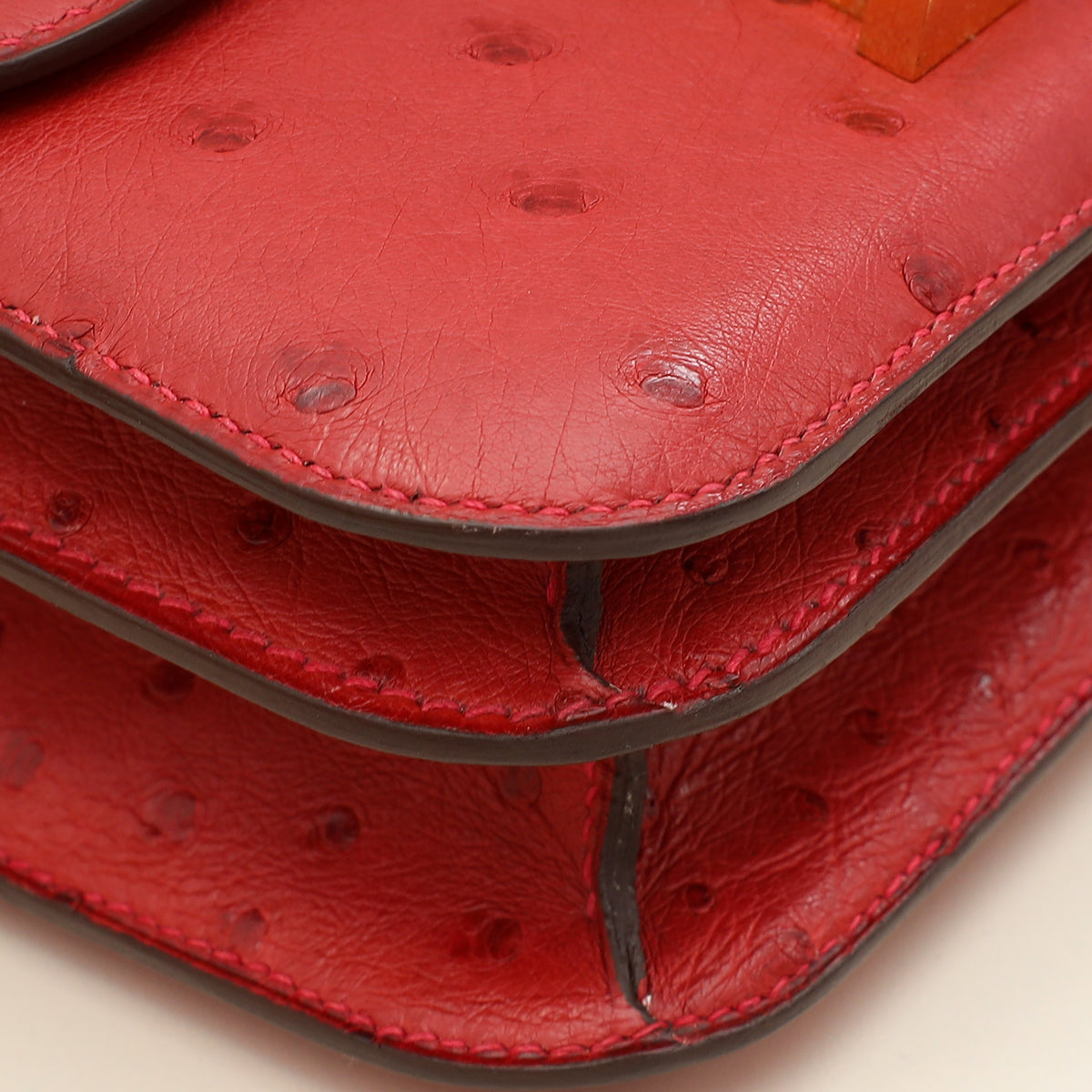 Hermes Rouge Vif Ostrich Constance 18 Bag-Hermes-THE CLOSET