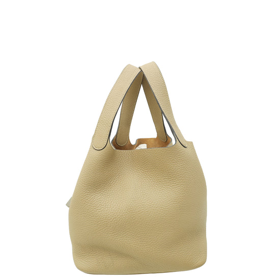 Hermes Beige Marfa Picotin Lock 22 Bag