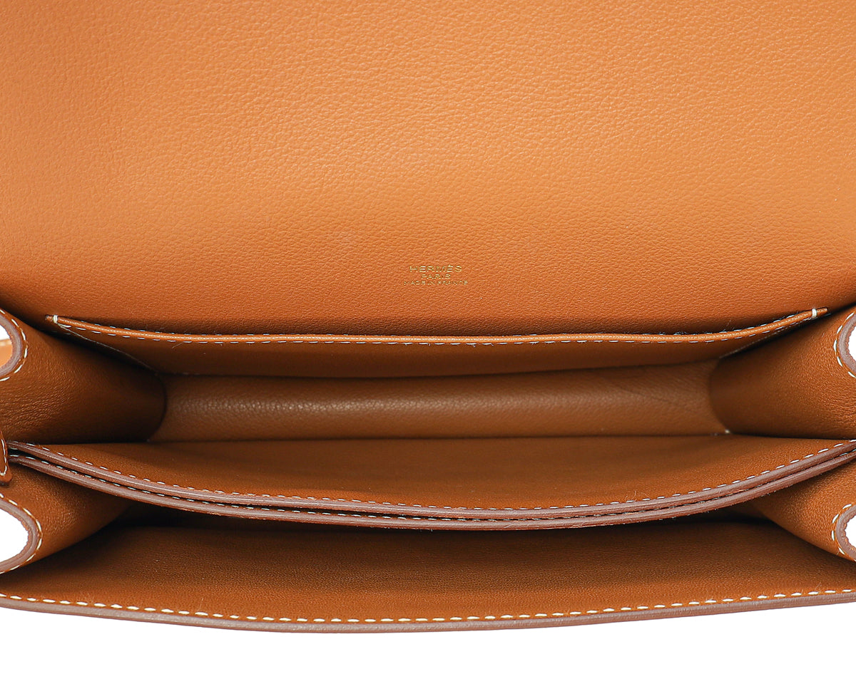 Hermes Gold Roulis 23 Evercolor Bag