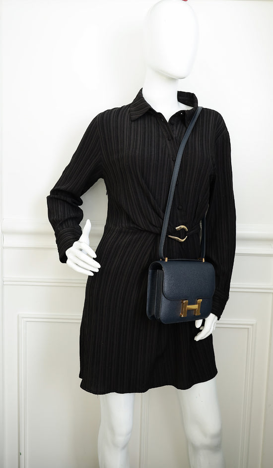 Hermes Bleu Nuit Constance Mini 18 Bag