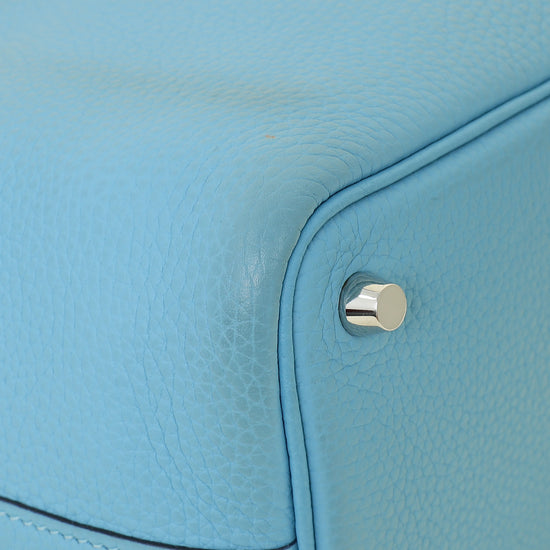 Hermes Bleu Du Nord Picotin Lock 18 Bag
