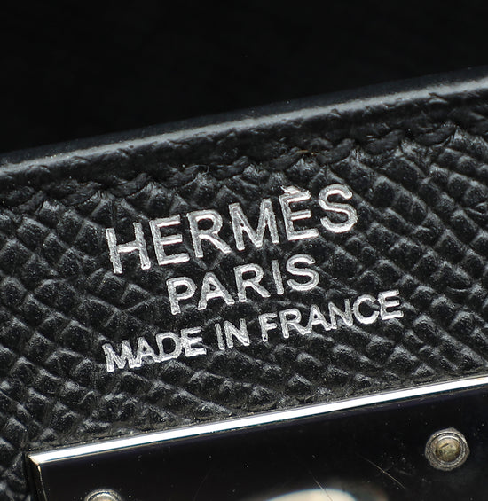 Hermes Noir Sellier Kelly 32 Bag