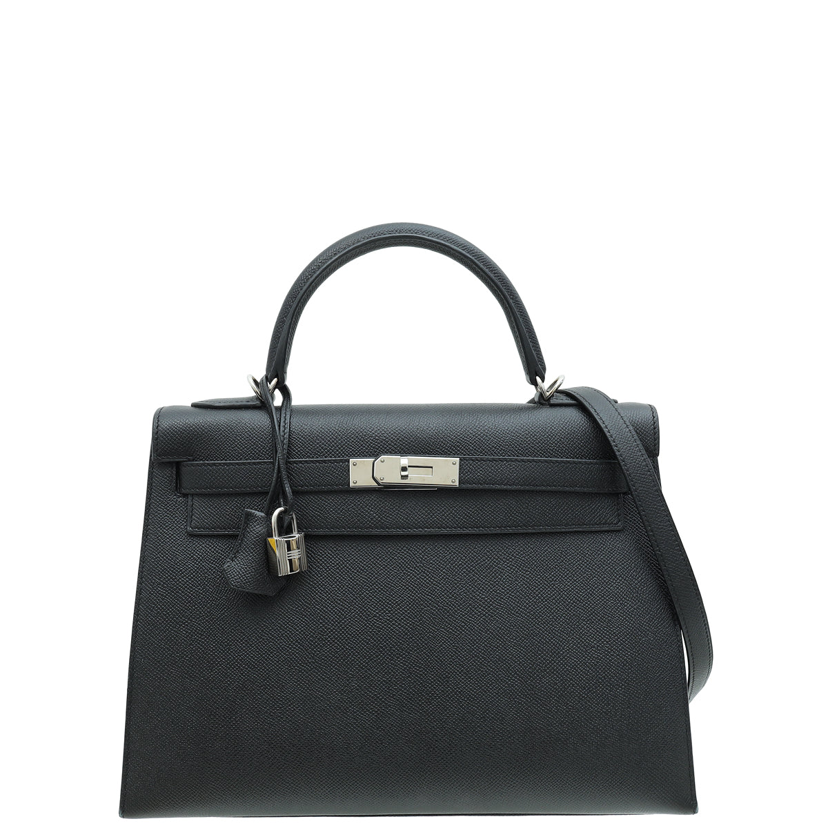 Hermes Noir Sellier Kelly 32 Bag