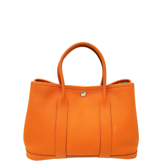 Hermes Orange Garden Party TPM Negonda Leather Bag