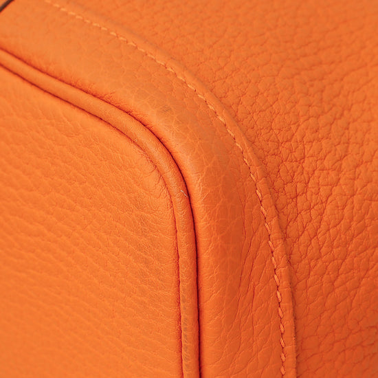 Hermes Orange Garden Party TPM Negonda Leather Bag