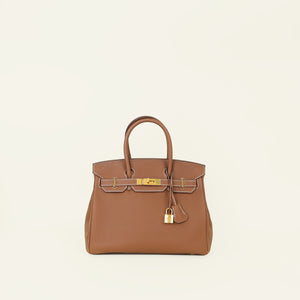Hermes Gold Retourne Birkin 30 Bag