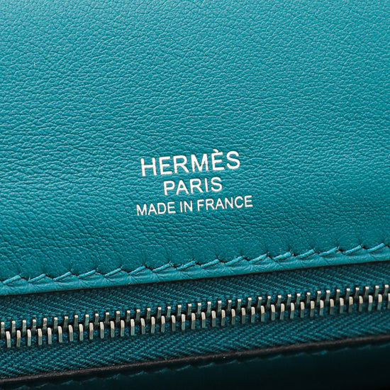 Hermes Vert Bosphore Togo & Swift Leather Leather 24/24 29cm Shoulder in  2023