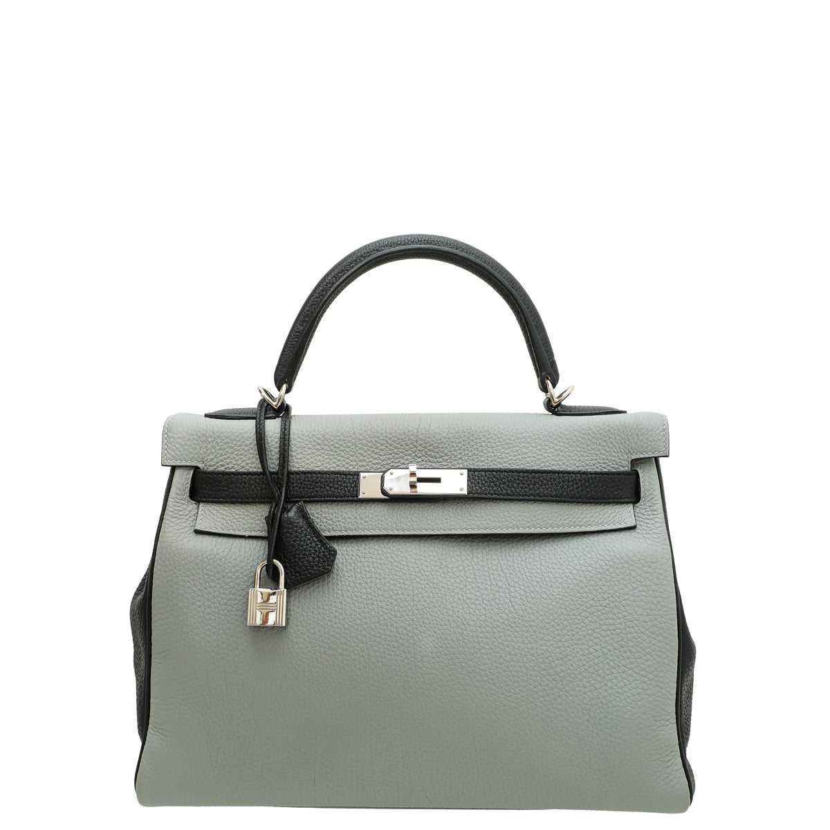 Hermes Bicolor Vache Hunter Horseshoe Stamp Retourne Kelly 32 Bag-Hermes-THE CLOSET