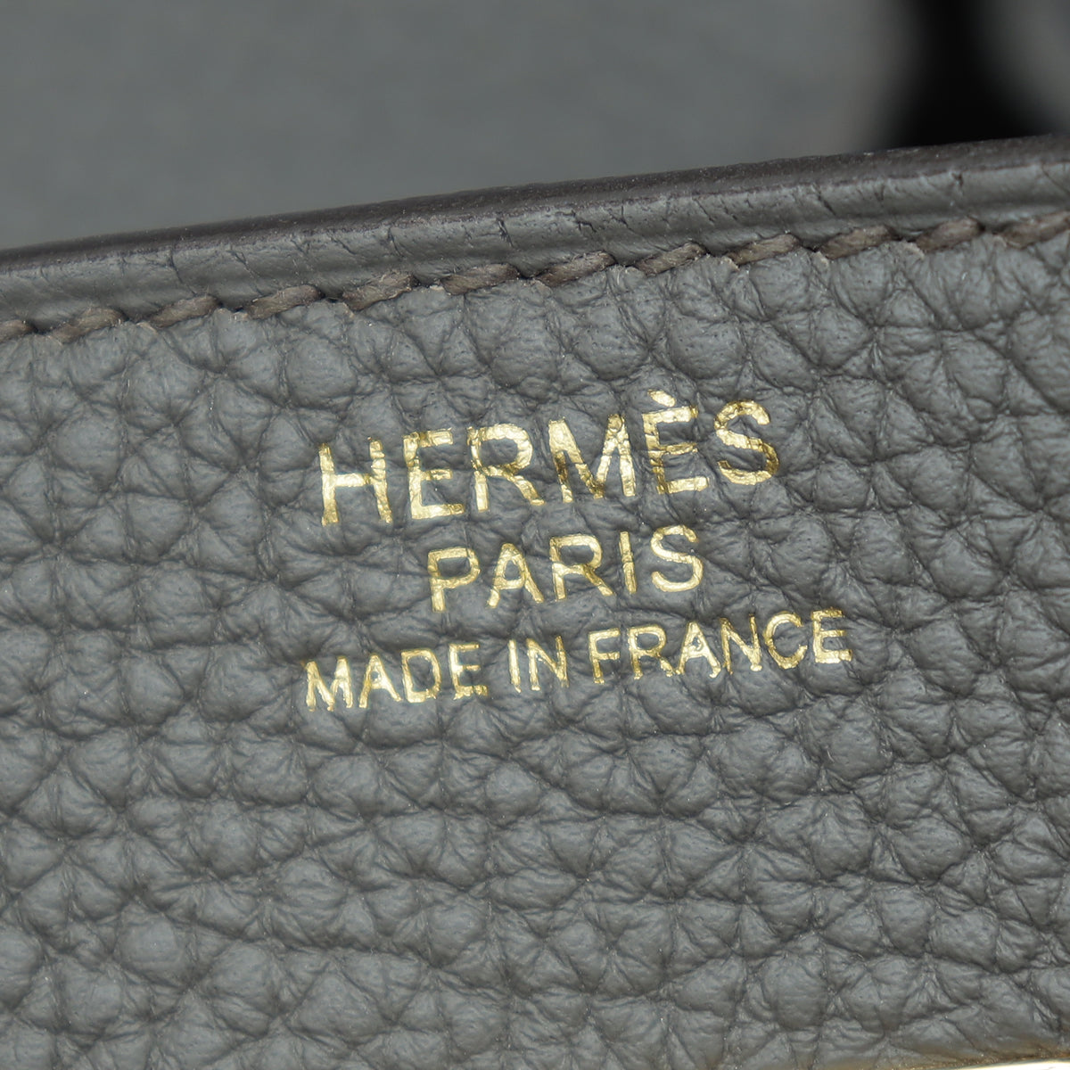 Hermes Gris Etain Retourne Birkin 30 Bag