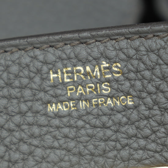 Hermes birkin 30 togo leather gris etain RGHW Stamp D